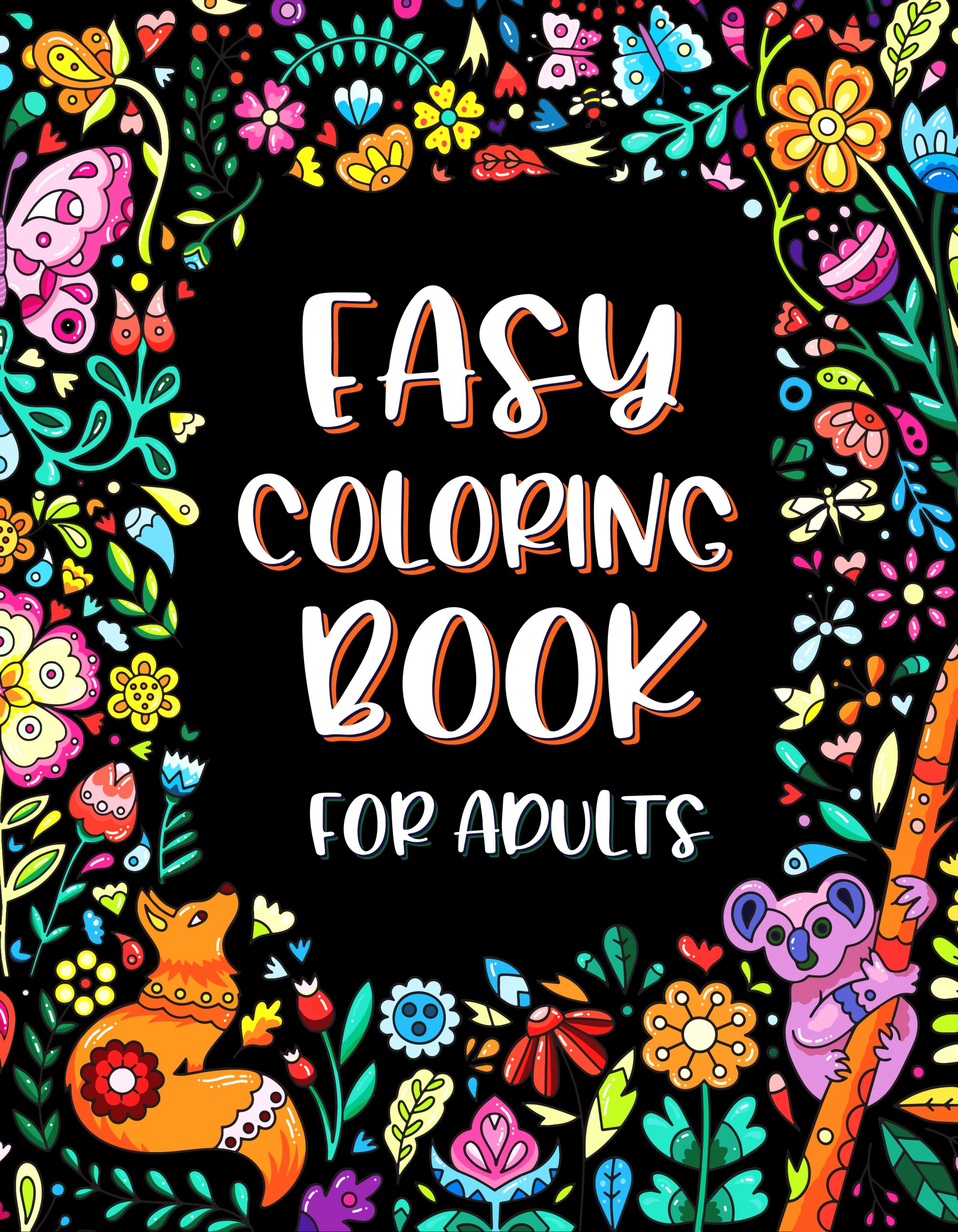 Easy Coloring Book For Adults   Deena Stone