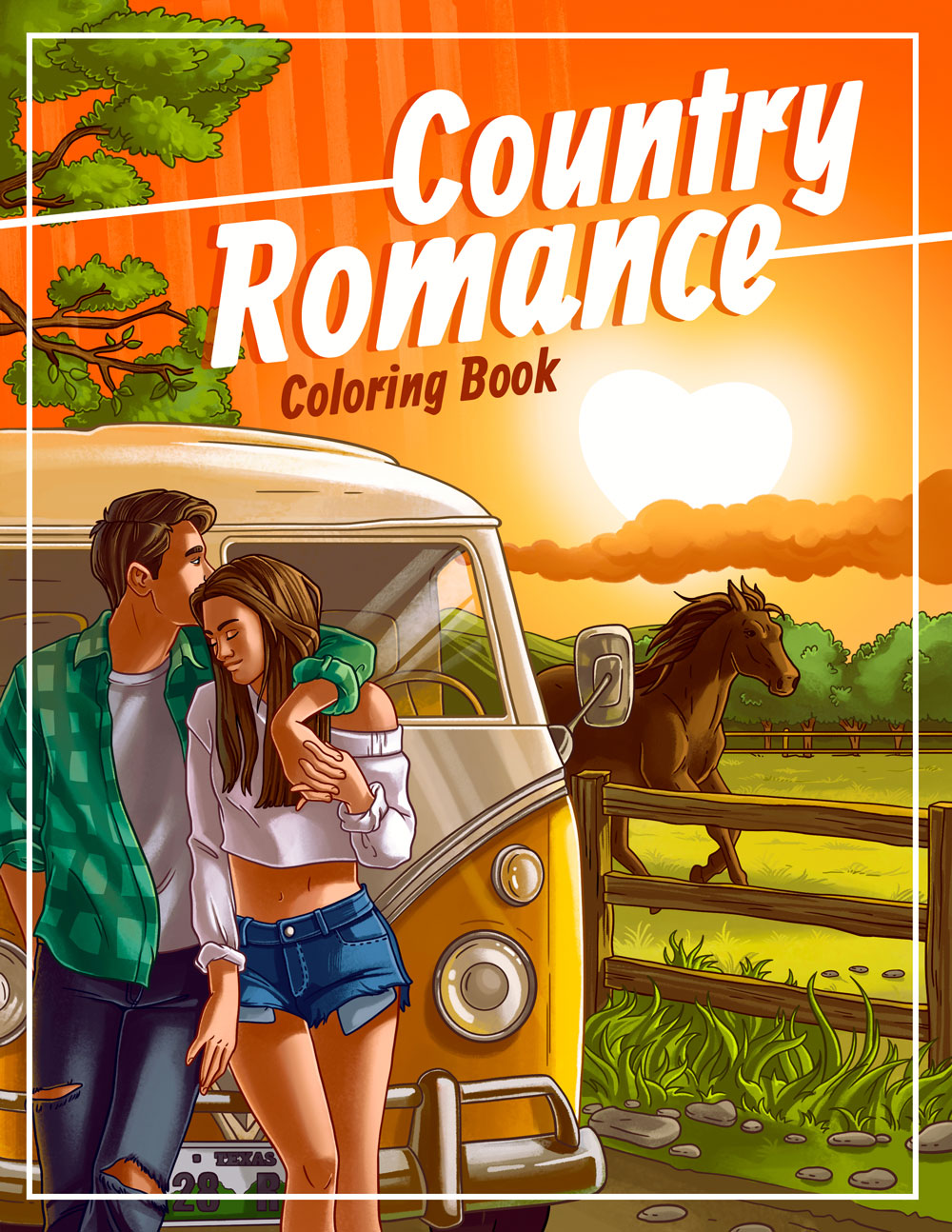 Country Romance Coloring Book - Deena Stone
